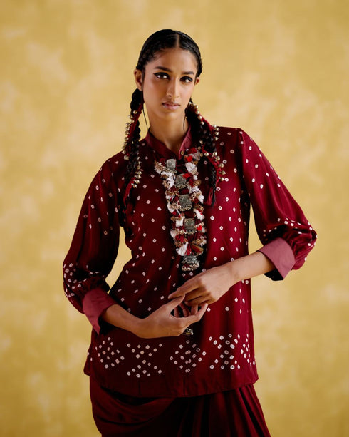 Dalia maroon co-ord set