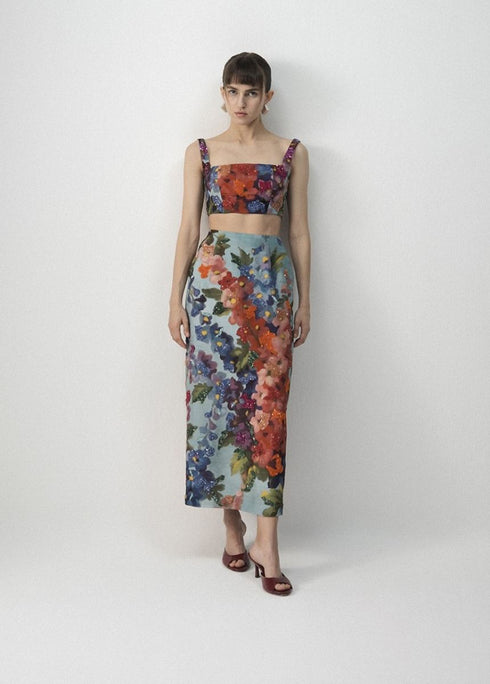 Darlington embroidered blouse and skirt