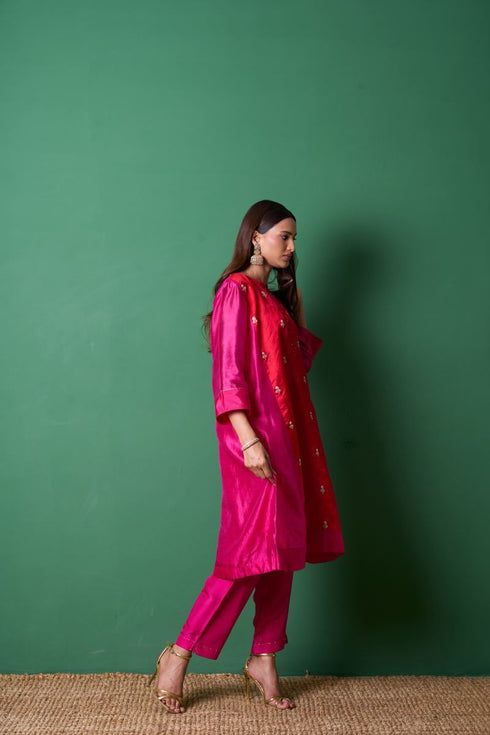 Delight red kurta set