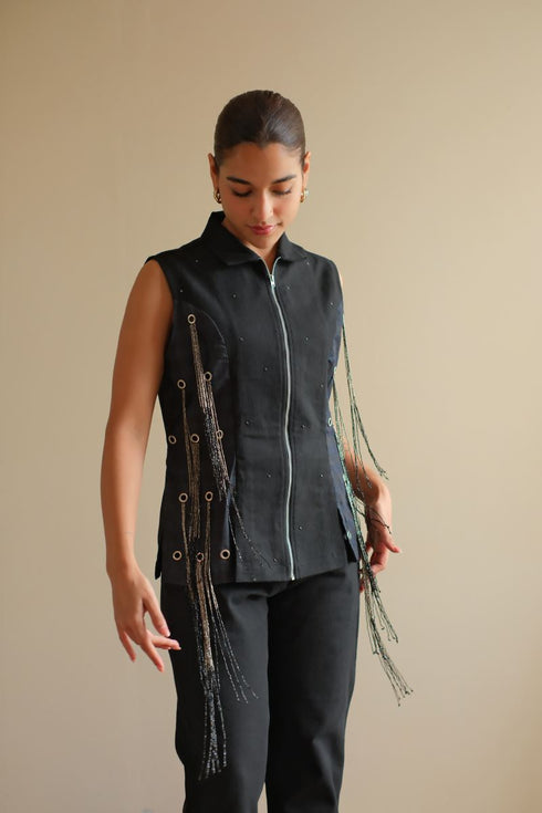 Denim midnight blue black jacket