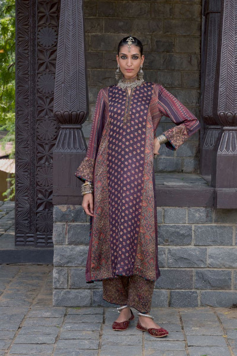 Dhun black heavy phiran kurta