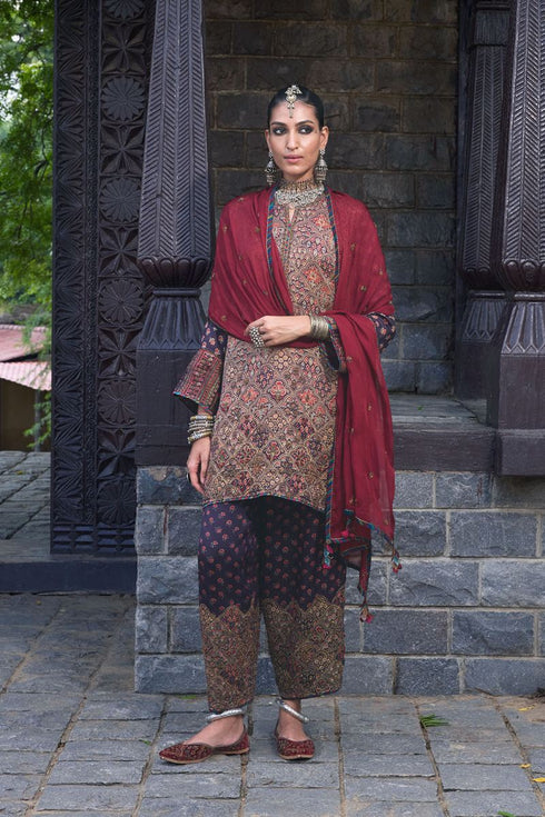 Dhun black heavy short kurta