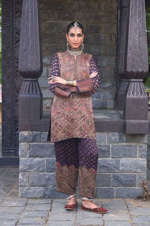 Dhun black heavy short kurta