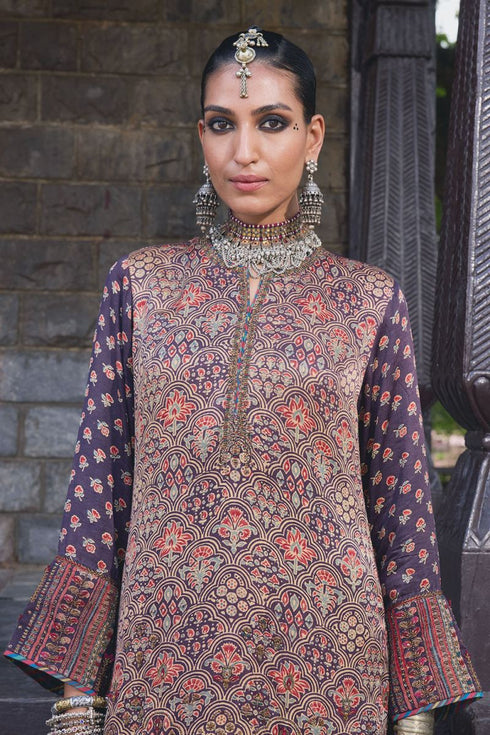 Dhun black heavy short kurta