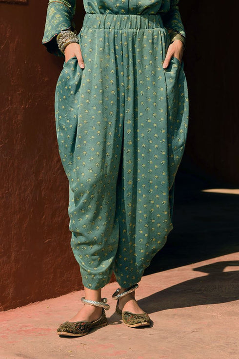 Dhun blue cowl salwar