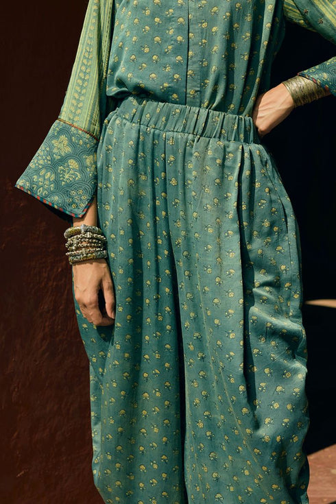 Dhun blue cowl salwar