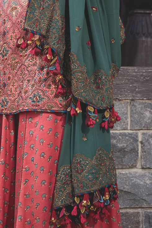 Dhun blue georgette dupatta