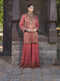 Dhun vintage pink heavy short kurta