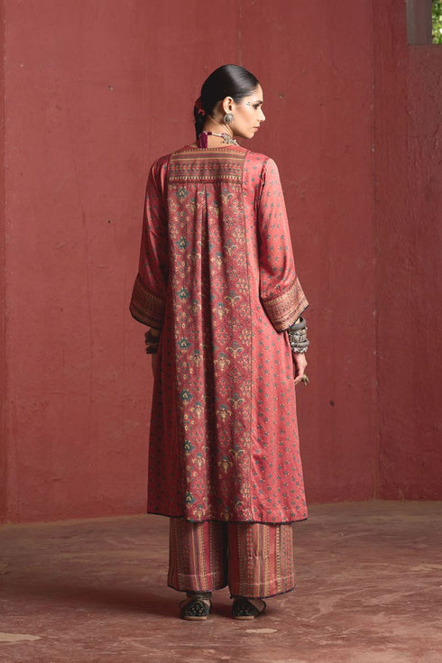 Dhun vintage pink round yoke kurta