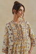 Dia beige and purple kurta dress set