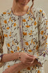 Dia beige and purple straight kurta set