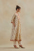 Dia beige and red kurta dress set