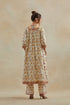 Dia beige and red kurta dress set