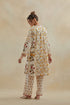 Dia beige and red short kurta with pants