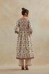 Dia beige and rust cotton kurta dress set