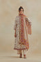 Dia beige and rust kurta dress set
