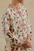 Dia beige and rust short kurta with pants
