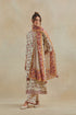 Dia beige and rust straight kurta set