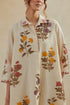 Dia beige printed A-line short kurta set