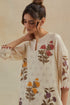 Dia beige printed straight kurta set