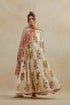 Dia beige printed three-tiered kurta set