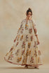 Dia beige printed three-tiered kurta set