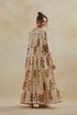 Dia beige printed three-tiered kurta set