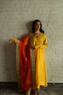 Diagonal orange dupatta