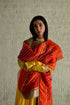Diagonal orange dupatta
