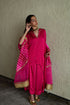 Diagonal pink dupatta