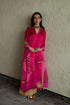Diagonal pink dupatta