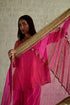 Diagonal pink dupatta