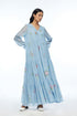 Diplodonta blue embroidered dress