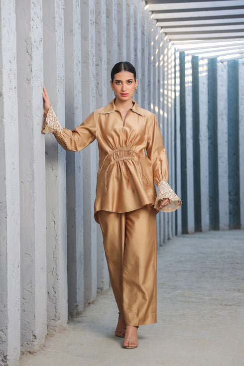 Dori paisley gathered co-ord set