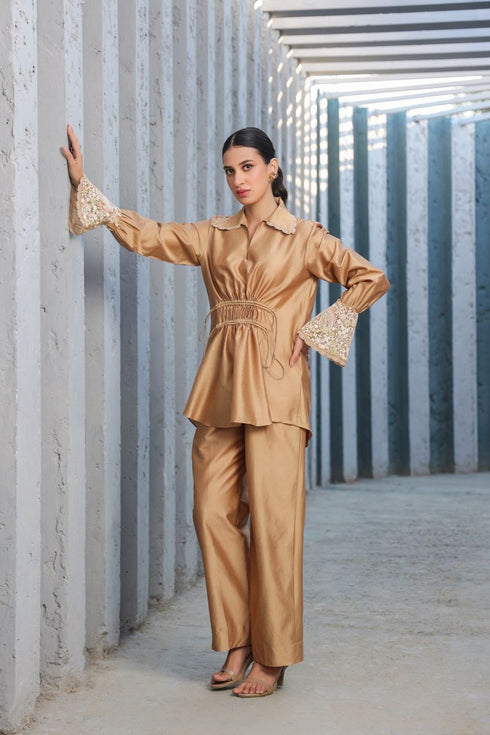 Dori paisley gathered co-ord set