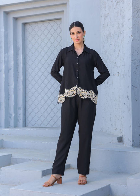 Dori paisley heavy hem co-ord set