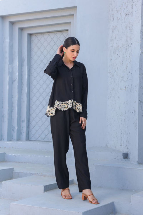 Dori paisley heavy hem co-ord set