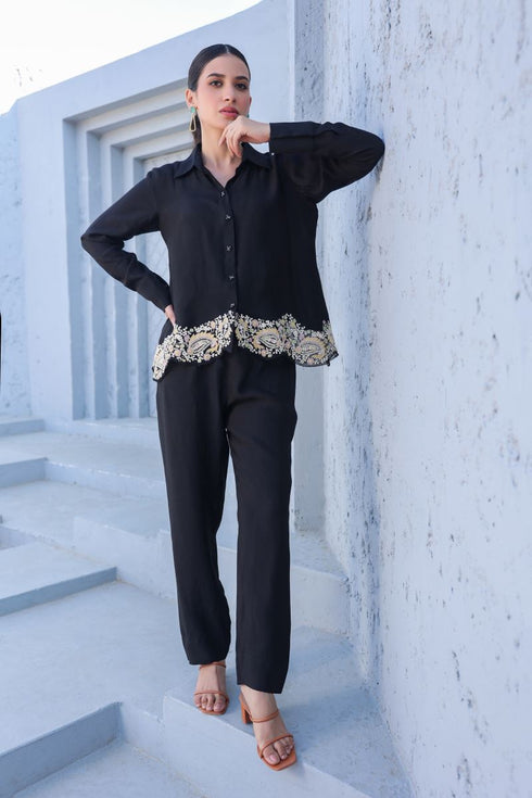 Dori paisley heavy hem co-ord set