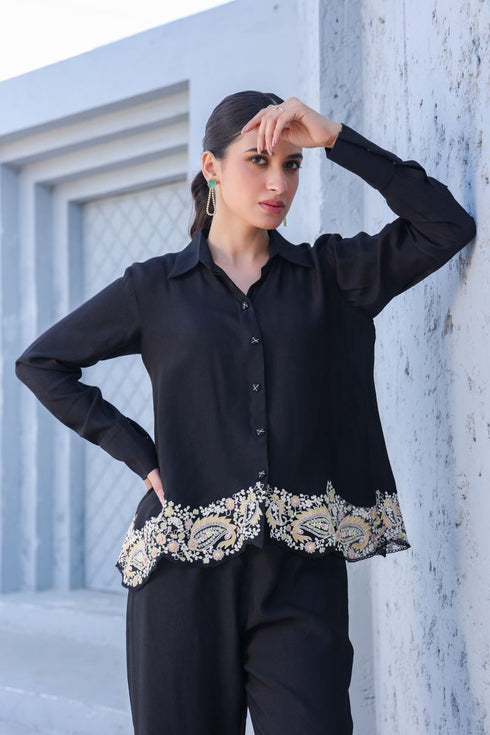 Dori paisley heavy hem co-ord set