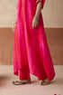 Dual tone red and pink tie dye kaftan set