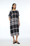 Dumalis black boat neck dress