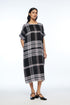 Dumalis black boat neck dress