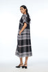 Dumalis black boat neck dress