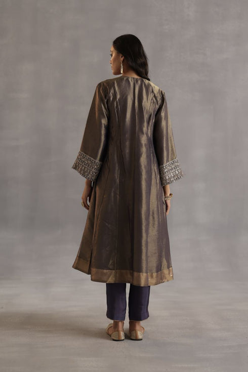 Durbaar ahiri grey kurta set