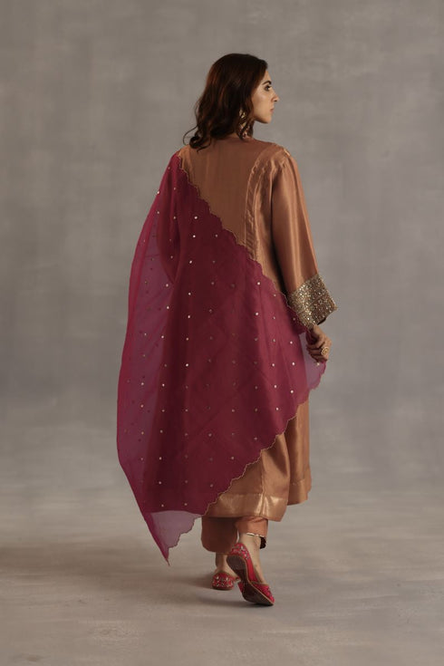 Durbaar ahiri orange kurta set