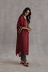 Durbaar chakra red kurta set
