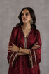 Durbaar chakra red kurta set