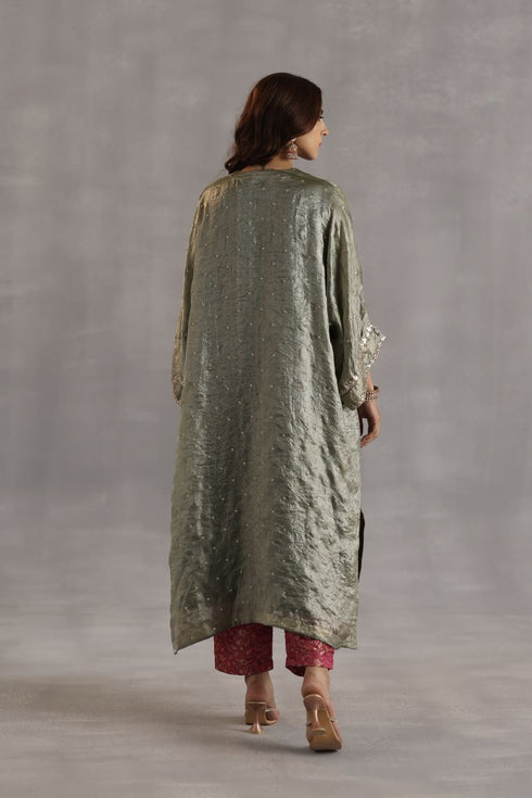 Durbaar chakra sage green kurta set