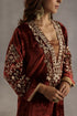 Durbaar minar garnet kurta set