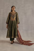 Durbaar navratna olive kurta set